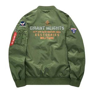 Mens Apollo NASA Patches Slim Fit Bomber Jackets Windbreaker