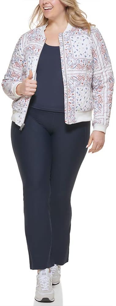 Women's Diamond Quilted Bomber Jacket (Regular & Plus Size)
