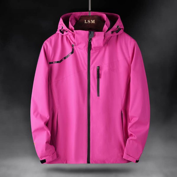 Men&Women Waterproof Softshell Jacket Hunting Camping Windbreaker Outdoor Coat Tactical Clothing Outwear s8 Black XS