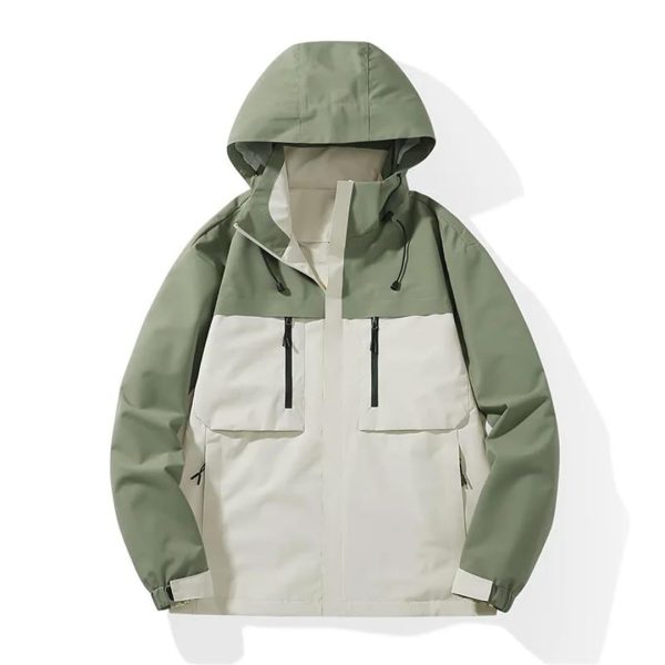 Men Women Lightweight Outdoor Raincoat Windproof Waterproof Outerwear Windbreaker Hood Jacket