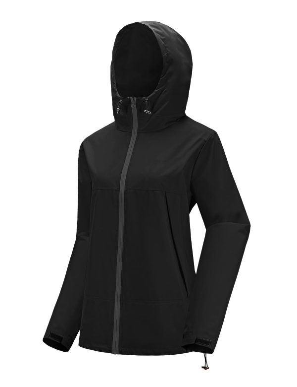 Rain Jacket Women Waterproof Lightweight Raincoat Lined Outdoor Hooded Windbreaker