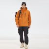 Women's Windproof and Waterproof Jacket 3-in-1 Insulated Shells Raincoat Interchange Jacket with Hood Outdoor Hiking