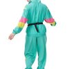 80s Tracksuit for Women Retro Windbreaker Outfit 90s Color Block Sportswear Set with Jacket Sweatpants