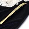 Women Long Sleeve Cartoon Embroidery Windbreaker Coat Trousers fleece Two-Piece Set