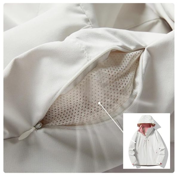 Men's Outdoor Windproof Waterproof Sport Climbing Hooded Jacket Couples Raincoat Jacket