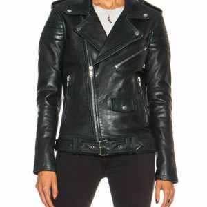 Womens Leather Jacket For Women Real Leather Jacket Soft Lambskin Biker Jacket Slim-Fit