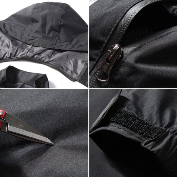 Men&Women Waterproof Softshell Jacket Hunting Camping Windbreaker Outdoor Coat Tactical Clothing Outwear s8 Black XS