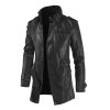 Men's Street Windbreaker Coat Men Leather Clothing Thick Fleece Men Casual Jacket For Men Women