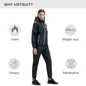 HOTSUIT Sauna Suit Women Durable Boxing Sweat Suits Gym Workout Exercise Sauna Jacket Pants
