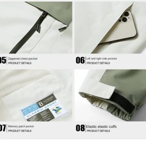 Men Women Lightweight Outdoor Raincoat Windproof Waterproof Outerwear Windbreaker Hood Jacket