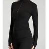 Women's Full Zip Seamless Workout Jacket Running Yoga Slim Fit Track Jacket