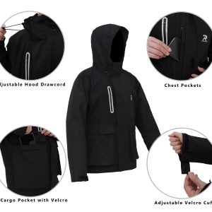 Rain Suits for Men Women Waterproof Rain Gear Jacket with Bib Pants Foul Weather Gear for Fishing Sailing