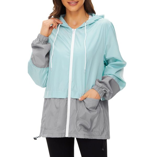Lightweight Rain Jacket Women Raincoat for Women Packable Rain Coat Windbreaker Rain Jackets Waterproof with Hood