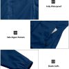 Women's Packable Rain Jacket Waterproof Lightweight Rain Coat with Hood for Golf Cycling Hiking