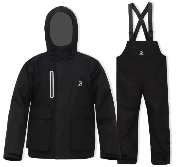 Rain Suits for Men Women Waterproof Rain Gear Jacket with Bib Pants Foul Weather Gear for Fishing Sailing