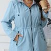 Women's Casual Reversible Coat Plus Size Floral Print Windbreaker Lightweight Jacket with Hood