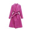 Women Fall Winter Long Woolen Coats Fashion Warm Wool Windbreaker Jackets Long Sleeve Dark Button Outwear Female