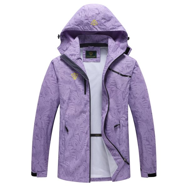 Women's Waterproof Rain Jacket,Lightweight Windproof Full Zip Women's Packable Fall Raincoat Windbreaker with Hood