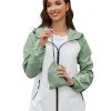 Packable Rain Jacket Women Waterproof Lightweight Rain Coats for Women with Hood Outdoor Windbreaker Jacket S-XXL