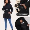 Women's Waterproof Fleece Lined Softshell Jacket Hooded Breathable Windbreaker Rain Jacket