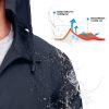Men's Rain Jacket Cycling Running Jackets Waterproof Raincoat with Hood Windbreaker Hiking Jacket Rain Coat