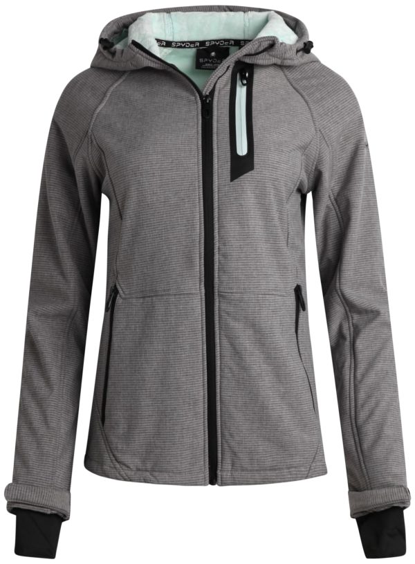 Womens Softshell Jacket - Lightweight Water Resistant Terry Fleece Zip Up Jacket Womens Windbreaker for Hiking (S-XL)