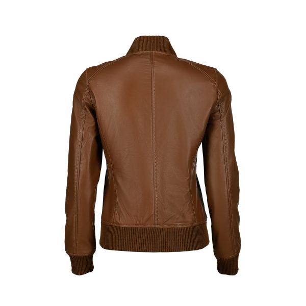 Classical Varsity Style Leather Jacket Women - Casual Fashion Windbreaker Moto Biker Genuine Leather Bomber Jacket Women