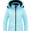 Women's Waterproof Ski Jacket Warm Snow Winter Coat Mountain Windproof Hooded Raincoat