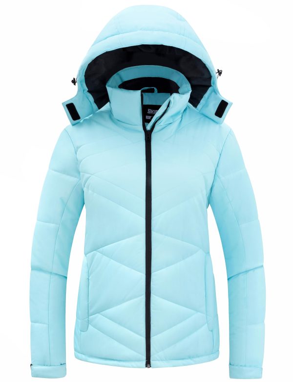 Women's Waterproof Ski Jacket Warm Snow Winter Coat Mountain Windproof Hooded Raincoat
