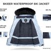 Women's Waterproof Ski Jacket Warm Puffer Jacket Thick Hooded Winter Coat