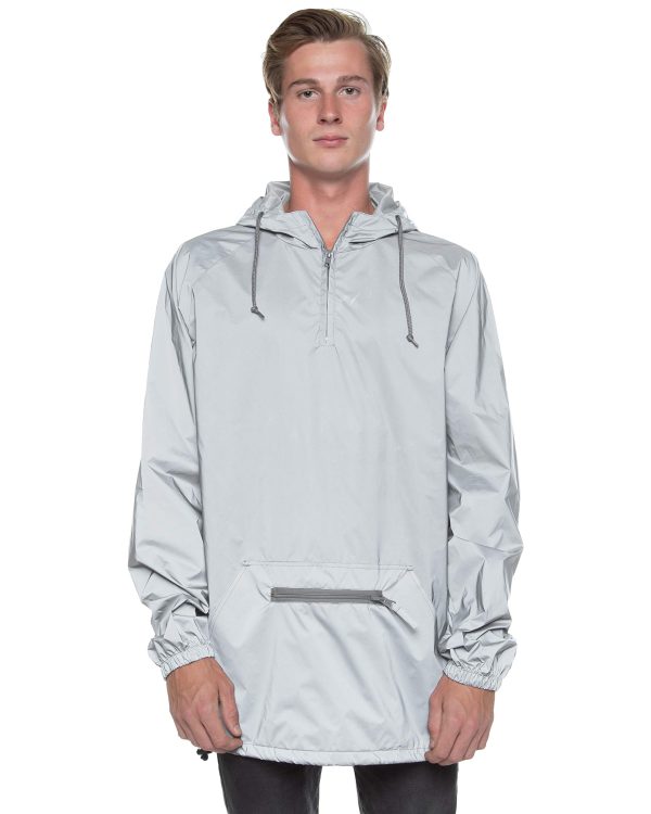 Fully Reflective Jacket, Water-Resistant 1/4 Zip Anorak - Rain Jackets for Men & Women, Lightweight Windbreaker