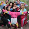 Women's Color Block 2 Piece 80s 90s Outfits Long Sleeve Windbreaker Jacket Tracksuit Set