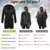 Women's Rain Jacket Plus Size Long Raincoat Lightweight Hooded Windbreaker Waterproof Jackets with Pockets