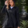 Rain Jacket Women Lightweight Waterproof Windbreaker Jacket Women Packable Raincoat with Pockets S-XXL
