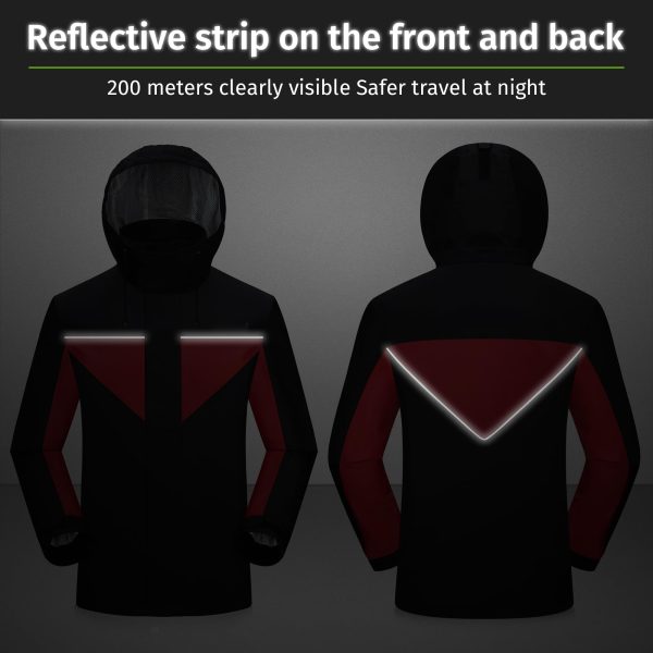 Motorcycle Rain Suit for Men and Women Waterproof Anti-storm Raincoat High Visibility Rain Gear