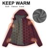 Women's Softshell Jacket, Fleece Lined Warm Jacket Light Hooded Windproof Coat for Outdoor Hiking