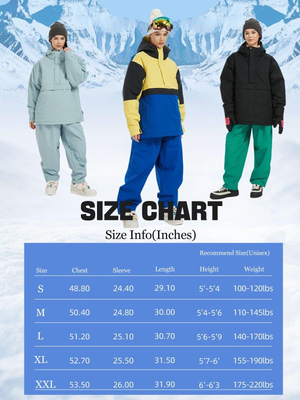 Womens Waterproof Ski Jacket Warm Winter Snow Coat Windbreaker Hooded Thick Snowboard Jacket