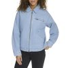 Women's Zip Up Utility Jacket with Collar