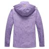 Women's Waterproof Rain Jacket,Lightweight Windproof Full Zip Women's Packable Fall Raincoat Windbreaker with Hood