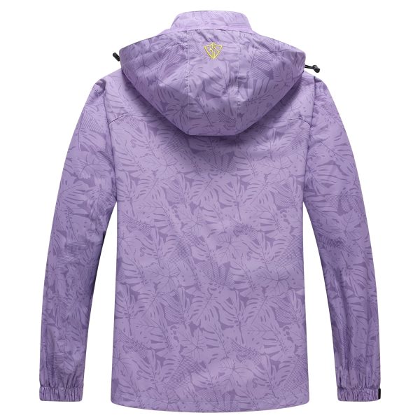 Women's Waterproof Rain Jacket,Lightweight Windproof Full Zip Women's Packable Fall Raincoat Windbreaker with Hood