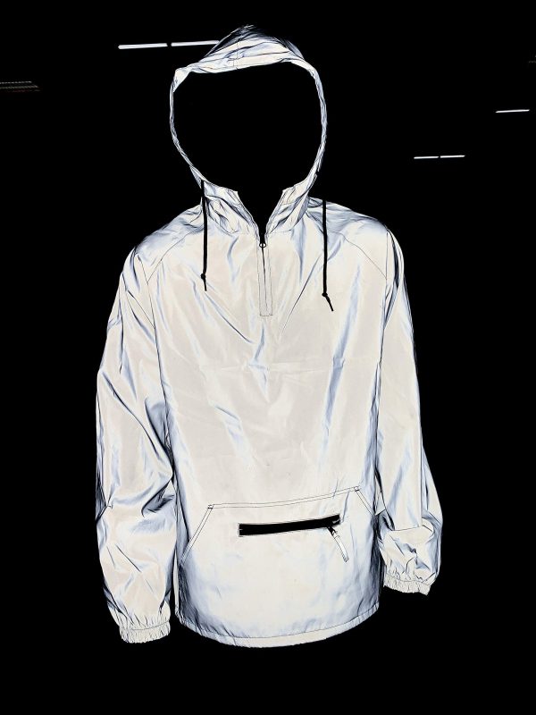 Fully Reflective Jacket, Water-Resistant 1/4 Zip Anorak - Rain Jackets for Men & Women, Lightweight Windbreaker