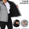 Women's Plus Size Softshell Jackets Hooded Warm Fleece Lined Windbreaker