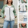 Packable Rain Jacket Women Waterproof Lightweight Rain Coats for Women with Hood Outdoor Windbreaker Jacket S-XXL