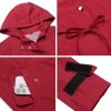 Plus Size Rain Jackets For Women Waterproof Rain Coats with Hood Lightweight Windbreaker Outdoor Trench Coat