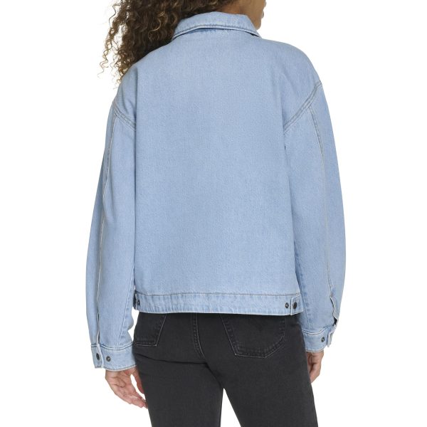Women's Zip Up Utility Jacket with Collar