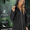 Rain Jacket Women Waterproof Lightweight Raincoat Lined Outdoor Hooded Windbreaker
