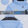 Women's Ski Jacket Waterproof Insulated Snow Jacket Warm Windproof Winter Coats with Hood Fleece Lined Jacket