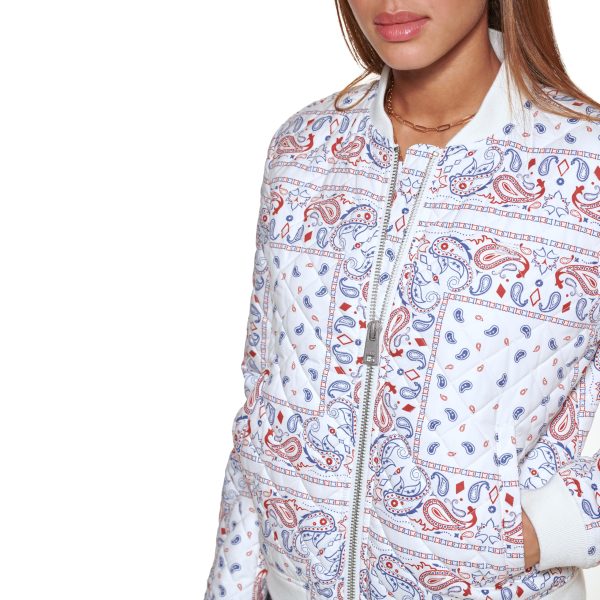 Women's Diamond Quilted Bomber Jacket (Regular & Plus Size)
