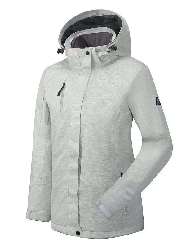 Women's Waterproof Rain Jacket Breathable Windbreaker Coat for Ski Outdoor Hiking